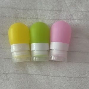 [NWOT] Set of 3 • 1.3oz TSA Approved Silicone Squeezable, Refillable Containers